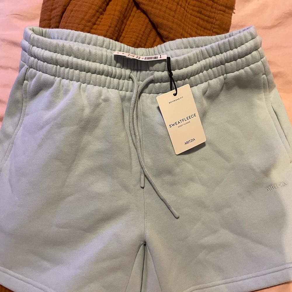Aritzia Women's Light Blue (Acquamarine) Sweatfleece Shorts
